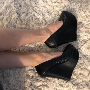 Black wedges size 6 1/2